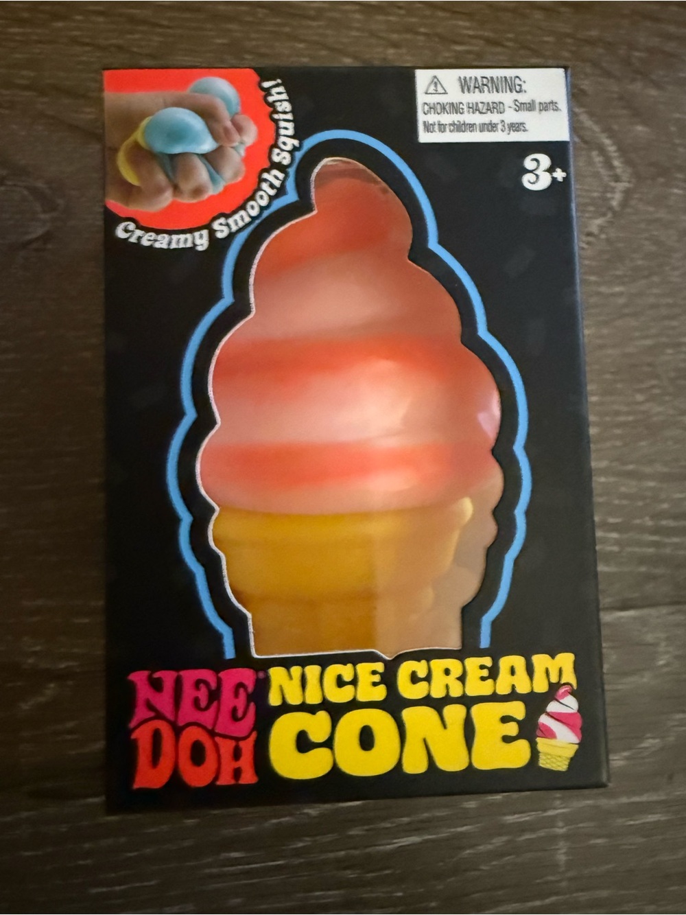 ORANGE NeeDoh NICE CREAM CONE Ice Cream Squishy Toy 2026 NEE DOH Stress Ball NEW